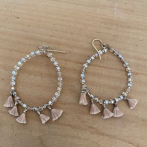 Hoop tassle earrings